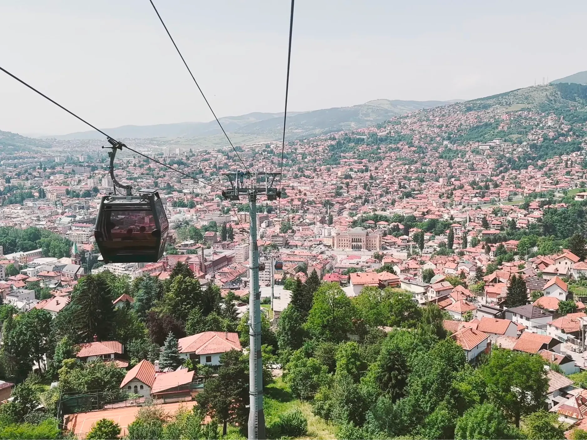 Pogled na Sarajevo z gondole